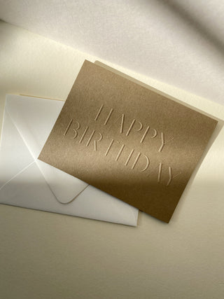 Happy Birthday Card No. 10 in Brown