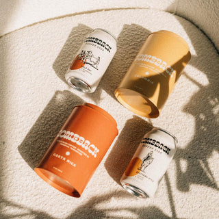 Comeback Coffee Sodas and Coffee Bean Containers