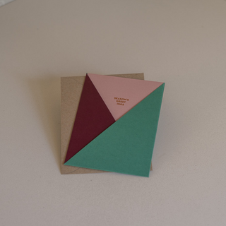 Season's Greetings Pocket Greeting Card with Envelope