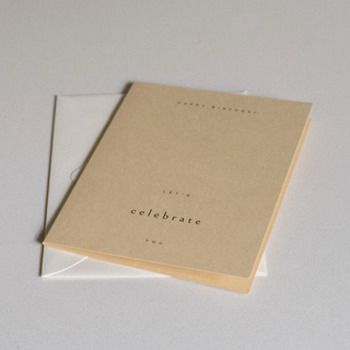 Happy Birthday Card No. 5 - Flat View with Envelope