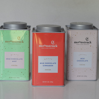 Moonstruck Hot Cocoa Tin - Minty, Nutty, Creamy (Christmas Colors)