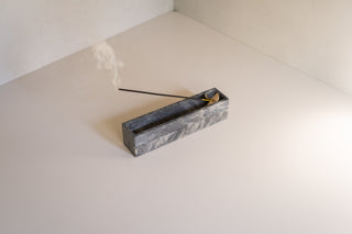 Aklan Incense Box in Black with Smoking Incense