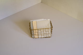 Akita Rectangle Wire Basket with Jaymes Paper Cards