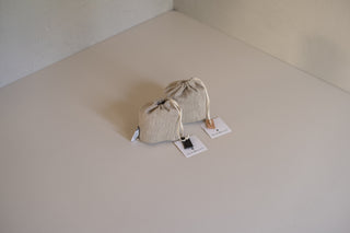 Leona Napkin Ring Sets in Linen Bags