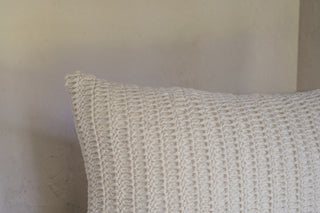 Apollo Crocheted Lumbar Pillow Detail View