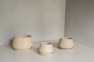 Aviara Planters with Saucers in All Sizes