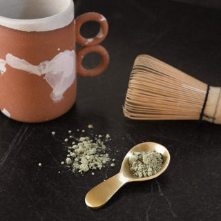 Hikari Matcha with Yaizu Tea Scoop. Nichols Mug, and Matcha Whisk