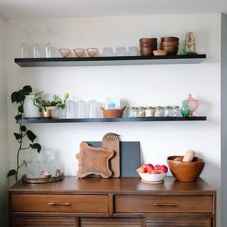 The Mini Interior Styling Services Client Project Image - Open Shelving and Credenza Decor