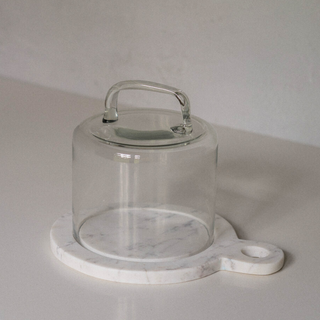 Zia Marble Serving Dome Cloche View