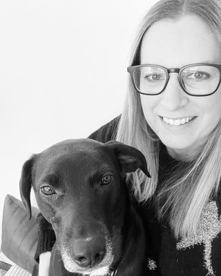 fort & field Founder, Jessica Cahoon, with Her Dog, Oreo